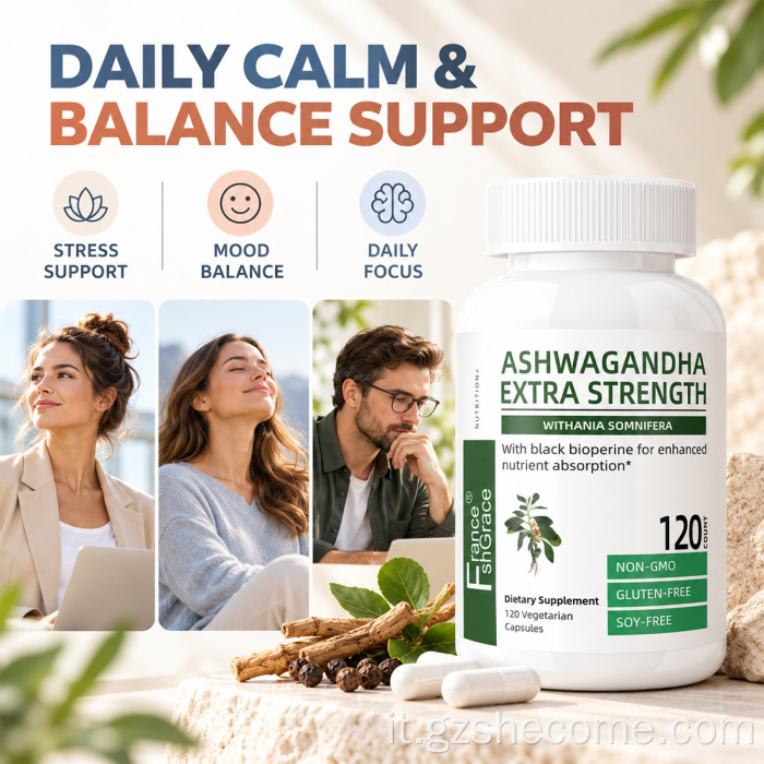 Shecome Ashwagandha Biologico Extra Forte 120 Capsule